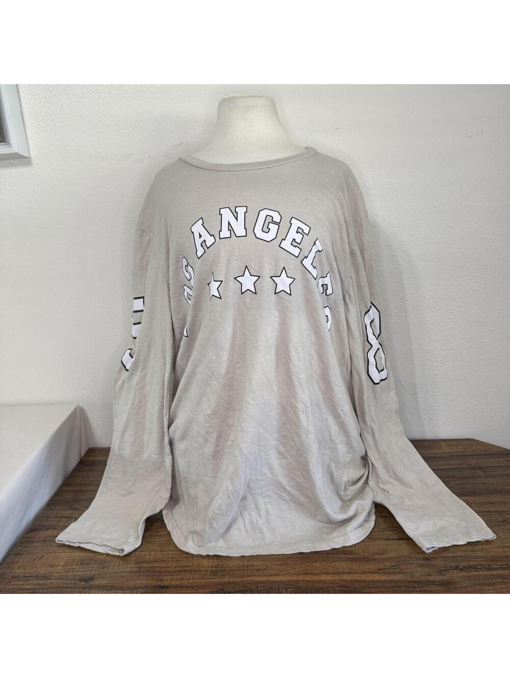 On Fire Los Angeles Graphic Long Sleeve T-Shirt Size 3XL